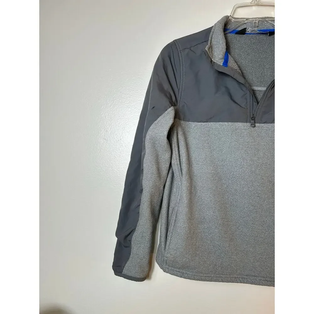 UNDER ARMOUR Unisex Youth Gray Fleece Quarter Zip Jacket / Size: Youth Large